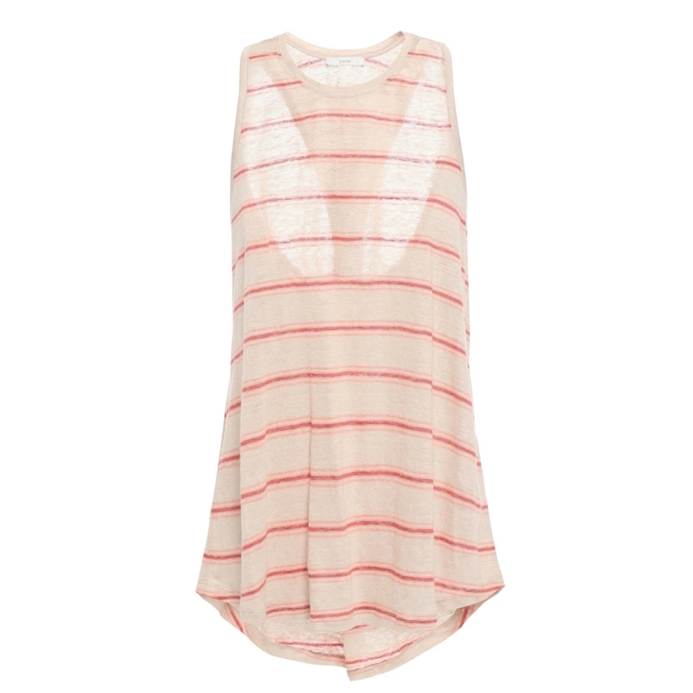 Joie Rayson Racerback Linen Tank Top in Flax - Picture 5 of 10